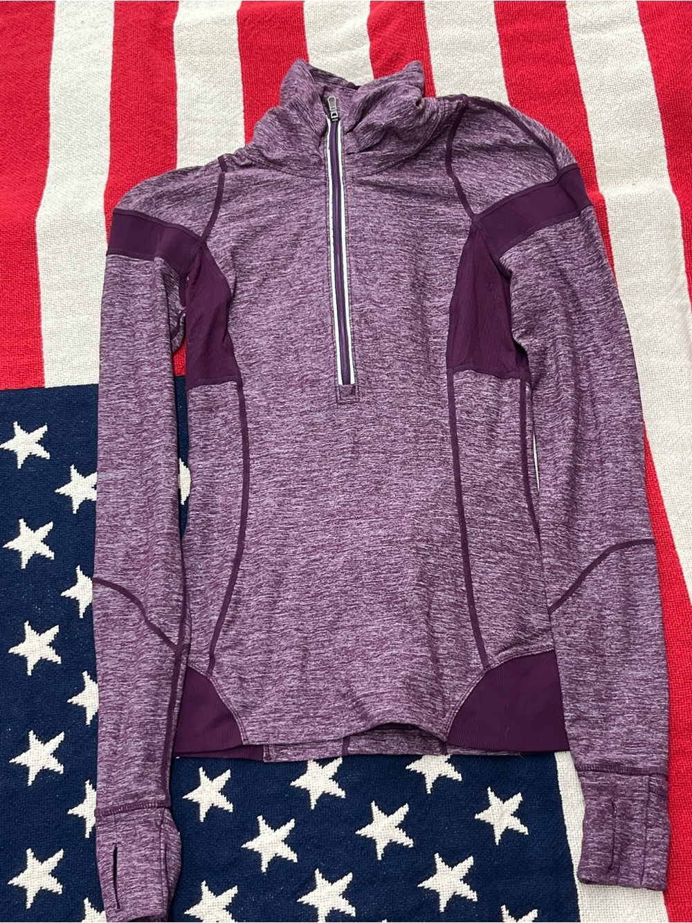 lululemon athletica Purple Heather Quarter-Zip Pullover Womens Size 4